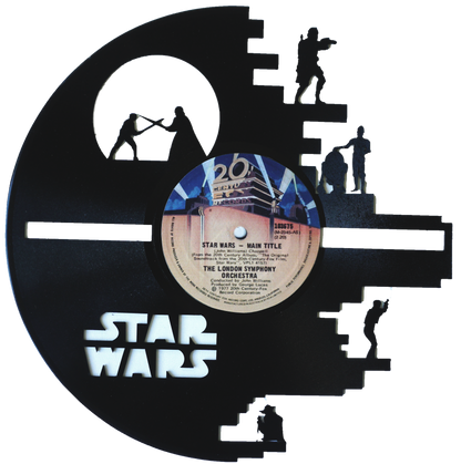 Star Wars Want the force to be with you? Our Star Wars featured LP is perfect for you! Carved with love this decorative Vinyl will stand out in your room with its unique design portraying the iconic movie. Enter the community and #Rockthesewalls. All our Our LP’s are unusable up-cycled Vinyls in need of a second a life. No Vinyls hurted during the process guarantee! They are 33 RPM and measure 30 cm diameter (30 cm x 30 cm (12x12). Products are shipped the day they are ordered if ordered before 4 pm, ship